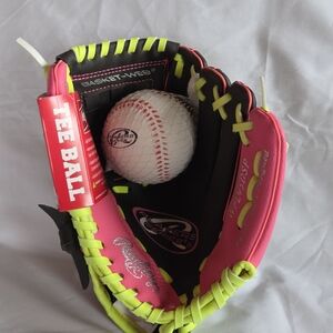 Rawlings Players Series Youth Tball Glove with Ball, 9.5 inch, Right Hand Throw